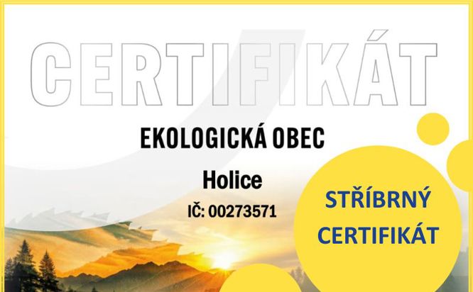 Město Holice získalo stříbrný certifikát „Ekologická obec“